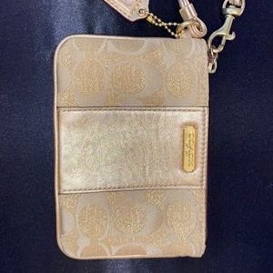 Gold Coach wristlet